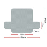 Artiss Sofa Cover Quilted Couch Covers 100% Water Resistant 3 Seater Grey.